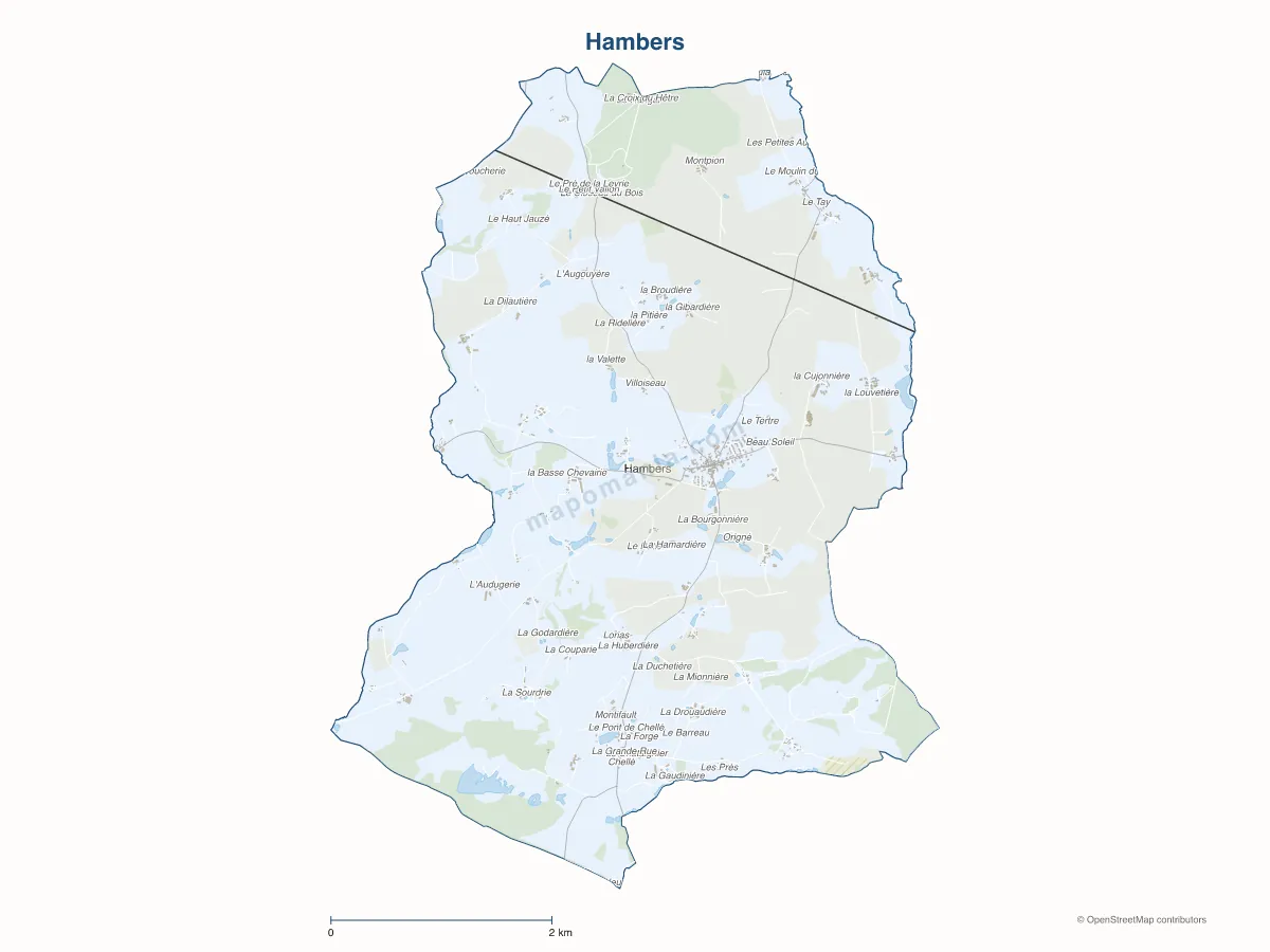 Carte de Hambers à personnaliser