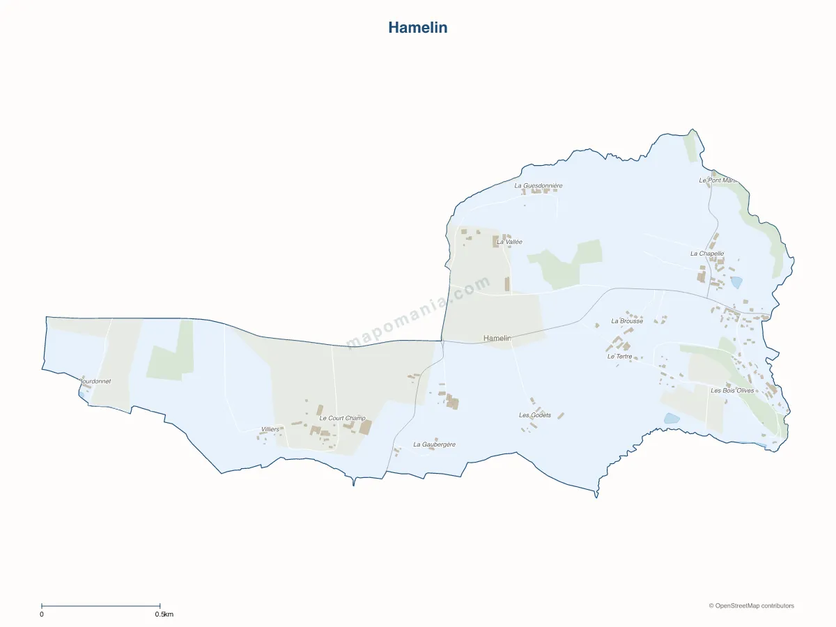 Carte de Hamelin à personnaliser