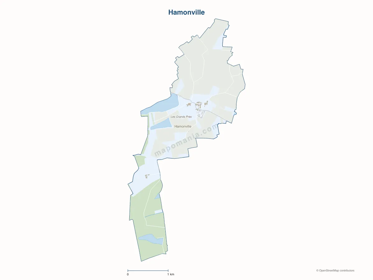 Carte de Hamonville à personnaliser