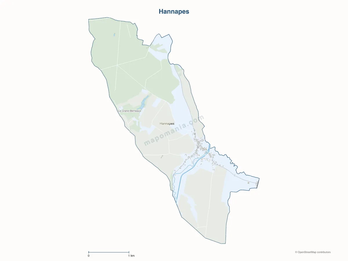 Carte de Hannapes à personnaliser