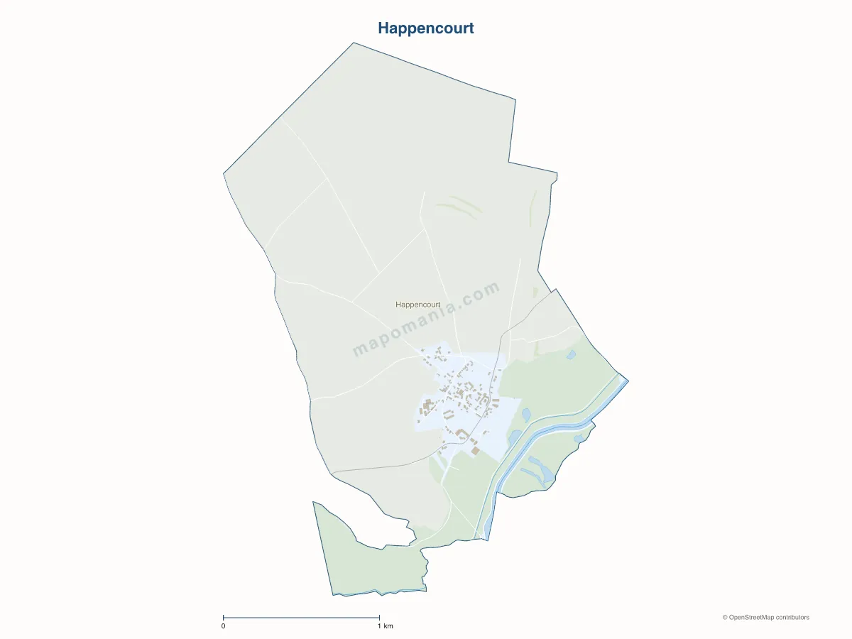 Carte de Happencourt à personnaliser