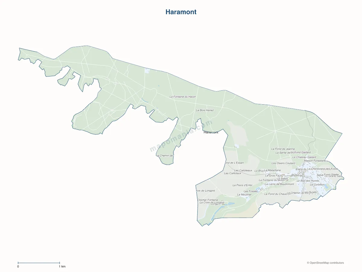Carte de Haramont à personnaliser