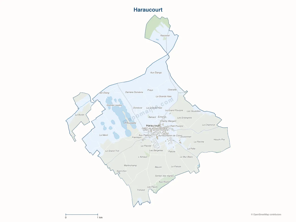 Carte de Haraucourt à personnaliser
