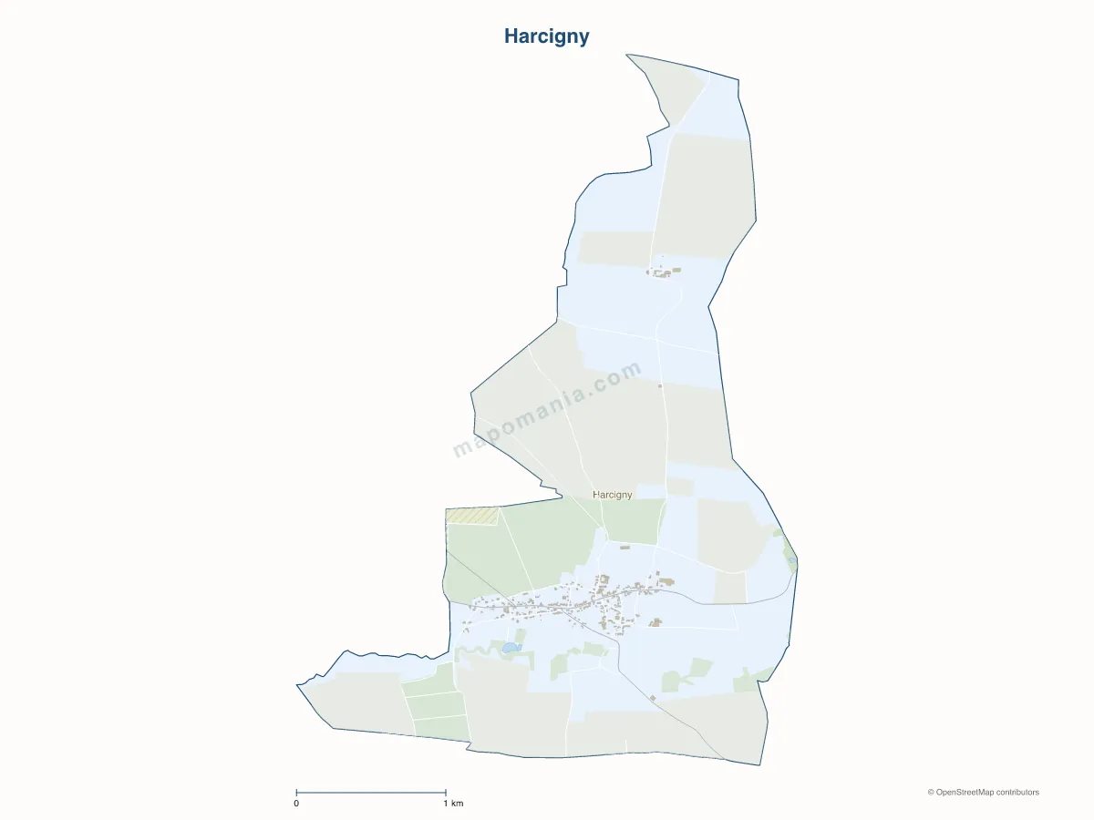 Carte de Harcigny à personnaliser