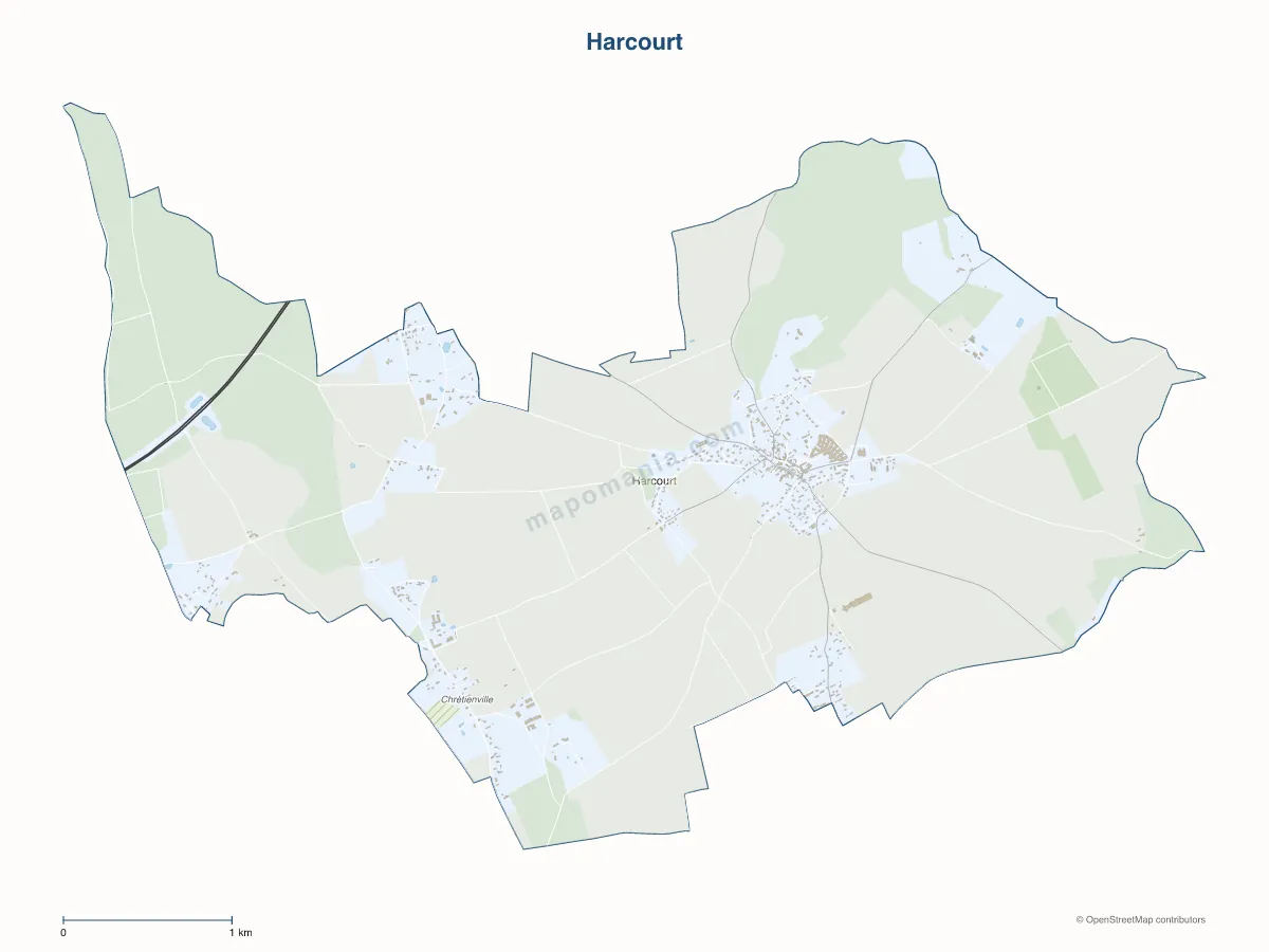Carte de Harcourt à personnaliser