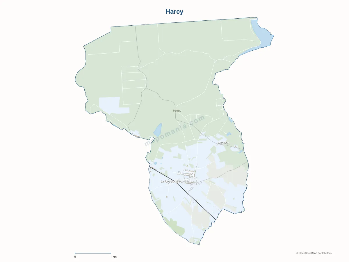 Carte de Harcy à personnaliser