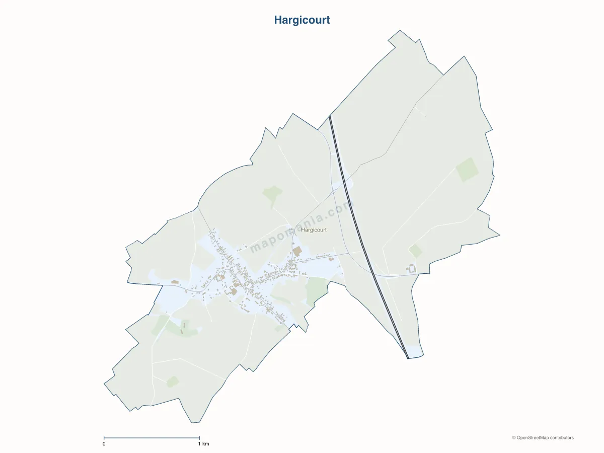Carte de Hargicourt à personnaliser