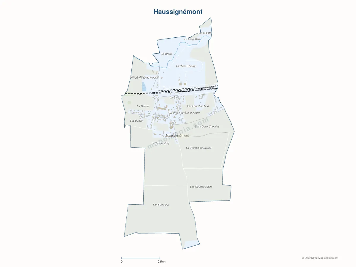 Carte de Haussignémont à personnaliser