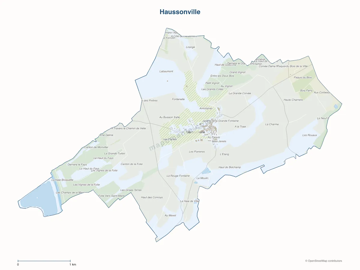 Carte de Haussonville à personnaliser