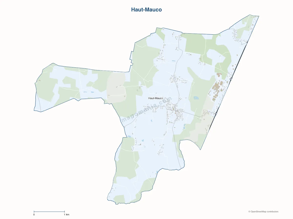 Carte de Haut-Mauco à personnaliser