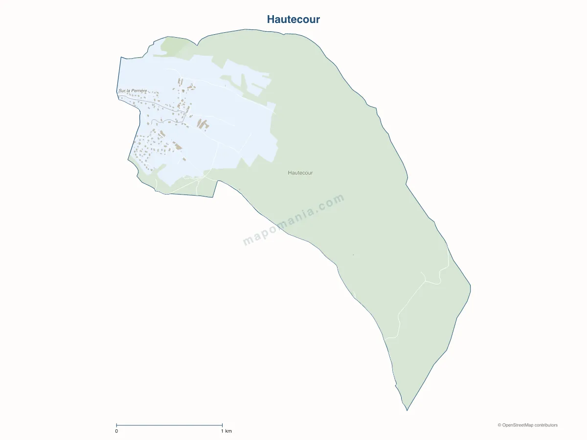 Carte de Hautecour à personnaliser