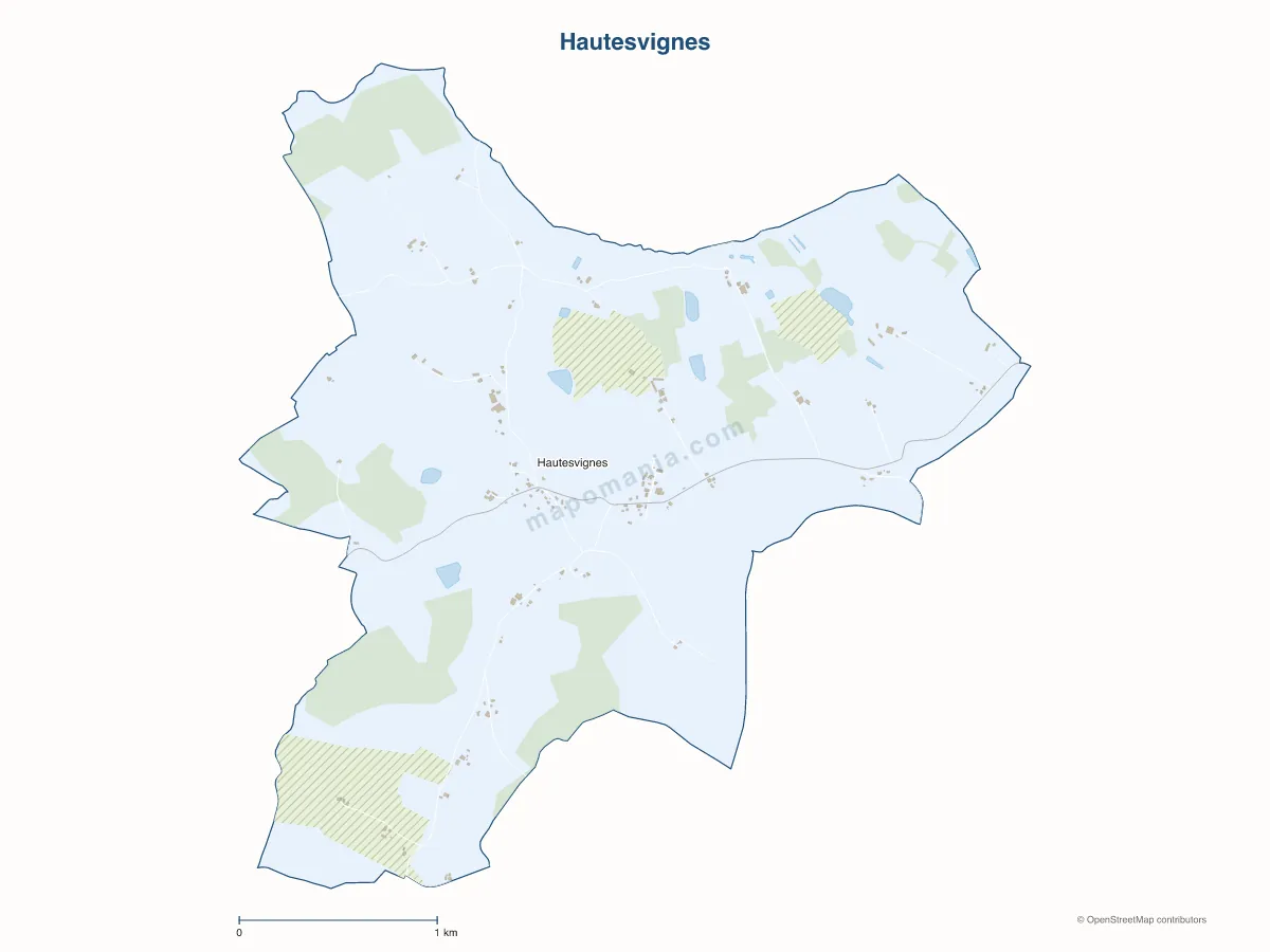 Carte de Hautesvignes à personnaliser
