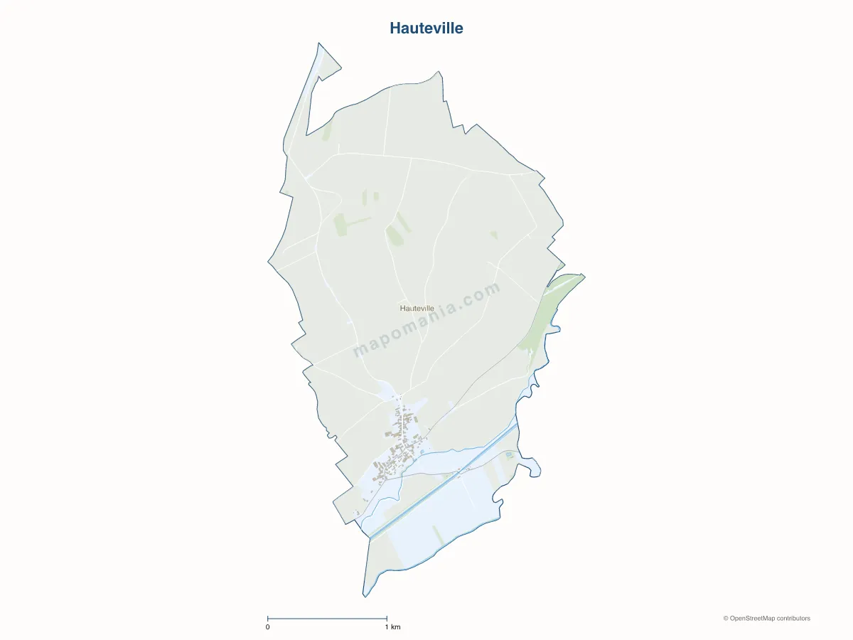 Carte de Hauteville à personnaliser