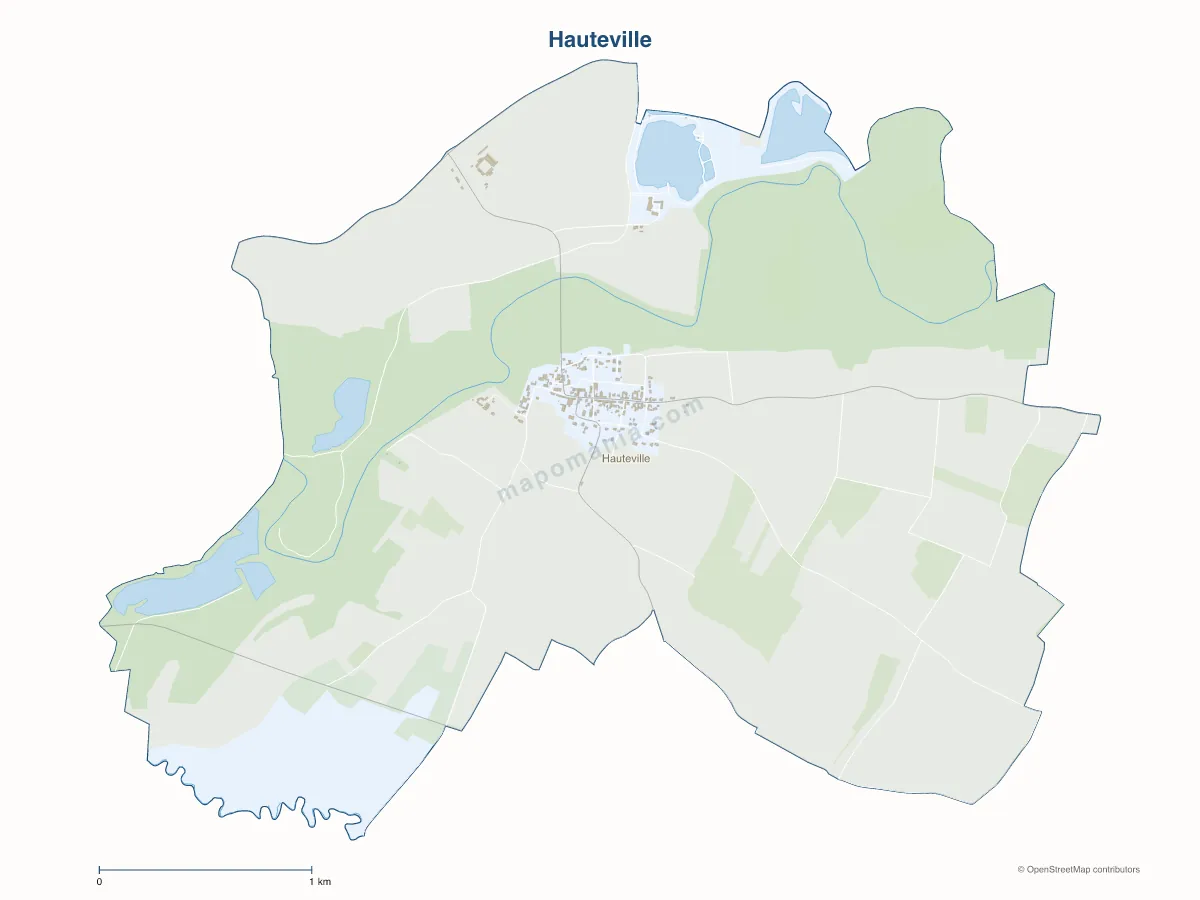 Carte de Hauteville à personnaliser