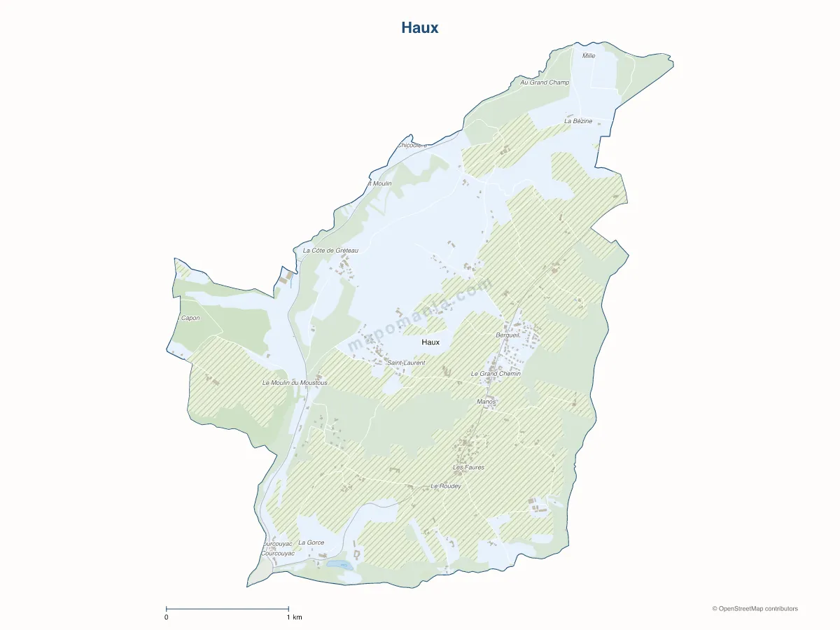 Carte de Haux à personnaliser
