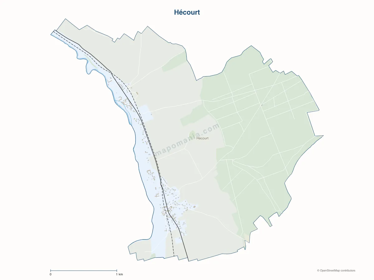 Carte de Hécourt à personnaliser