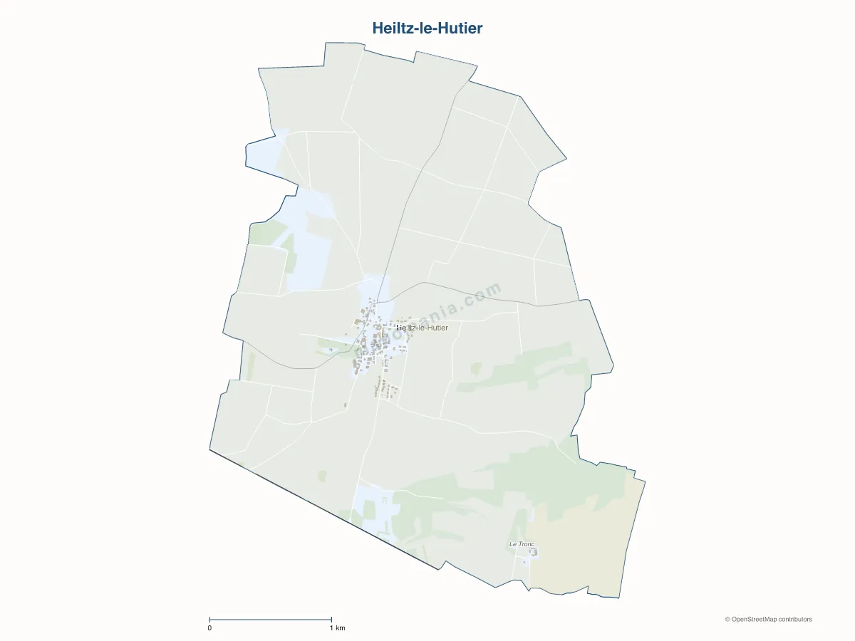 Carte de Heiltz-le-Hutier à personnaliser