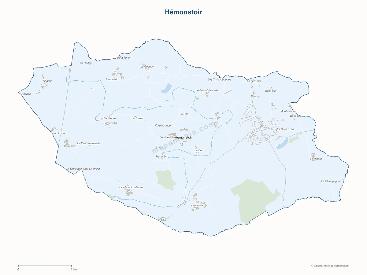 Carte de Hémonstoir à personnaliser