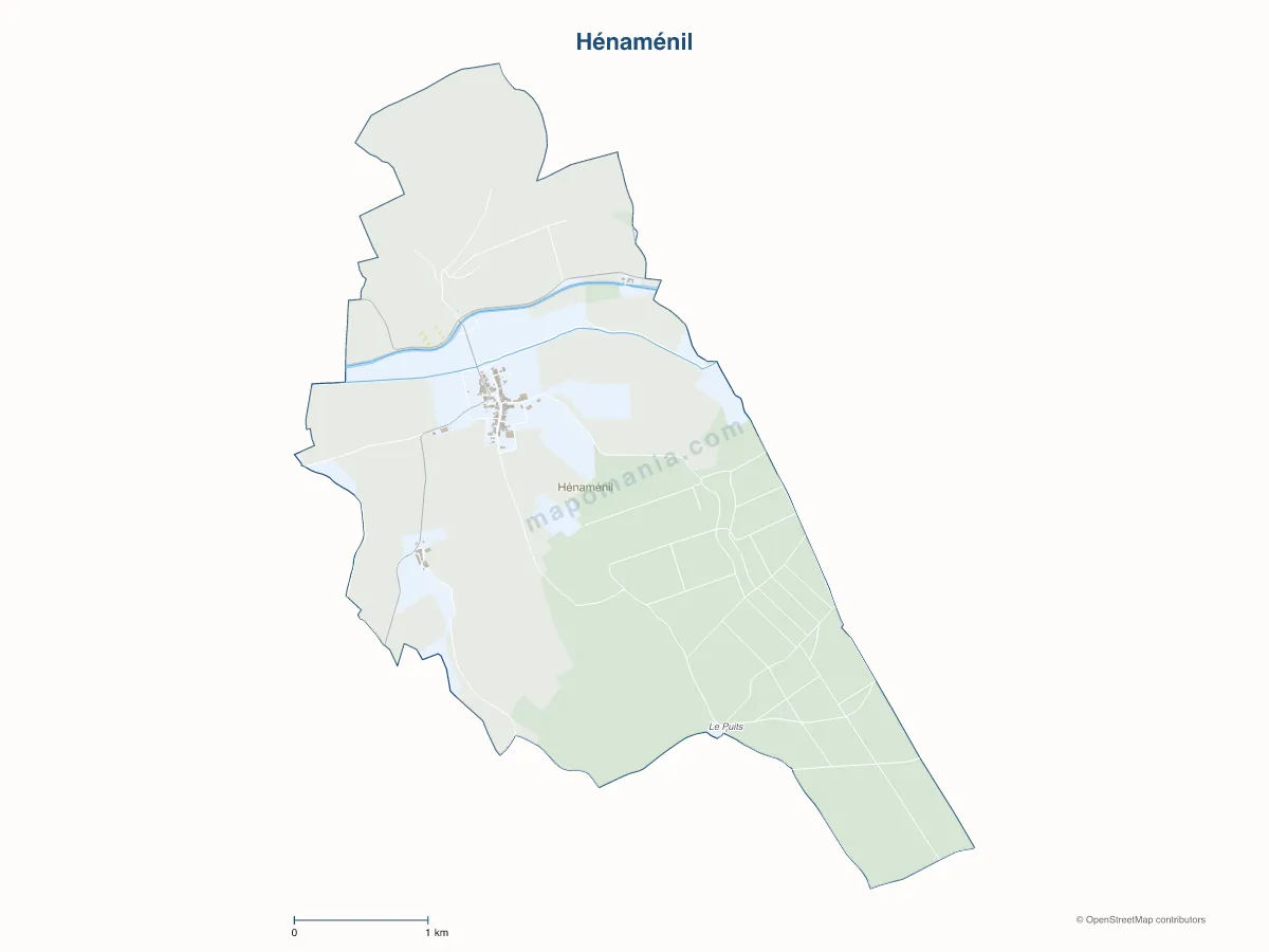 Carte de Hénaménil à personnaliser