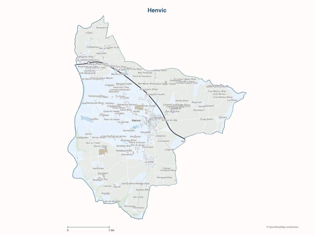 Carte de Henvic à personnaliser