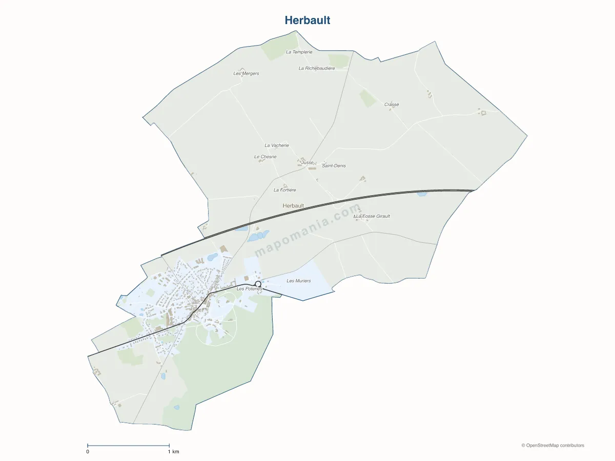 Carte de Herbault à personnaliser