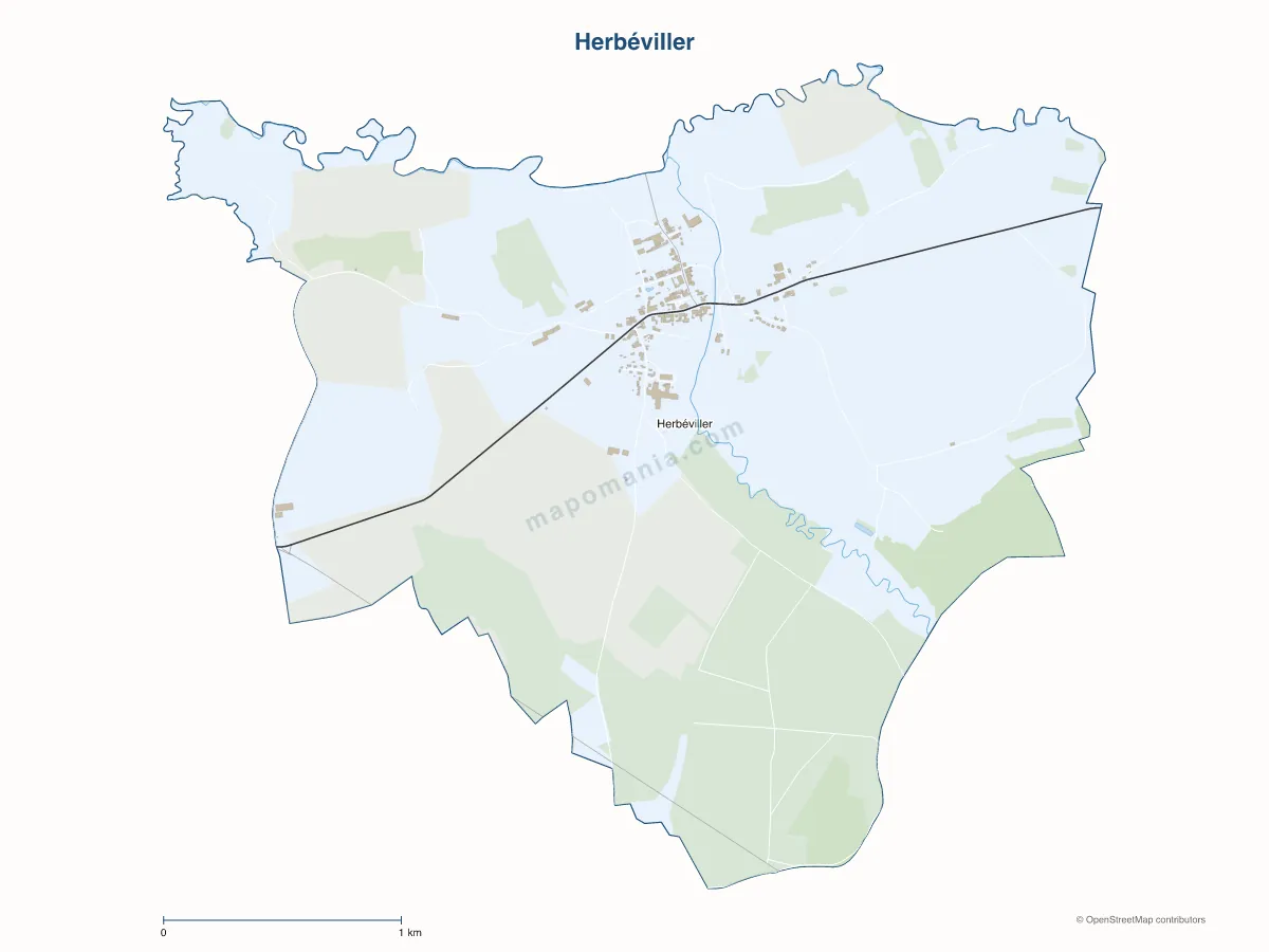 Carte de Herbéviller à personnaliser