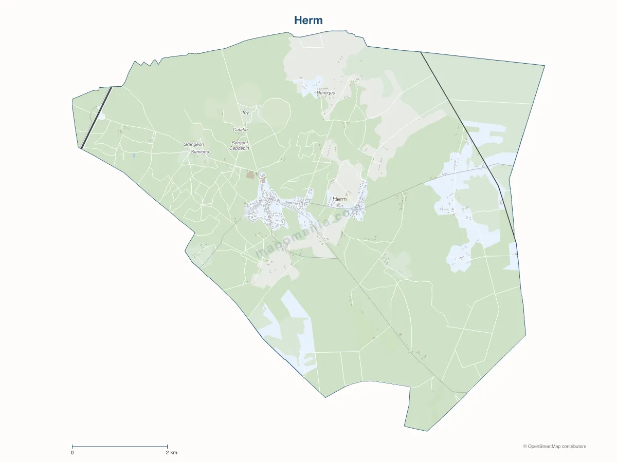 Carte de Herm à personnaliser
