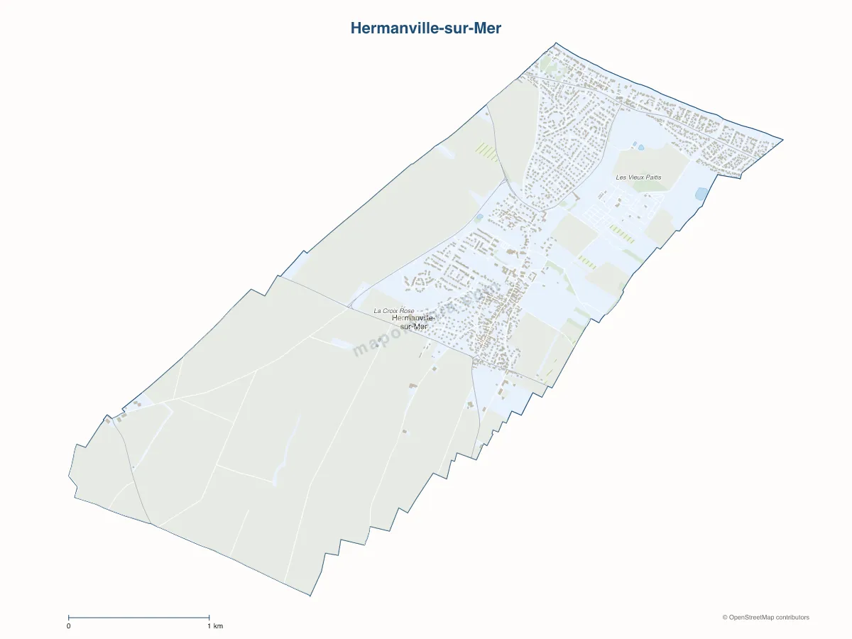 Carte de Hermanville-sur-Mer à personnaliser