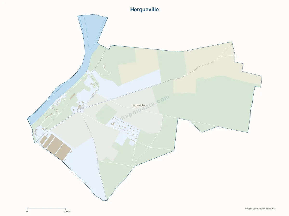 Carte de Herqueville à personnaliser