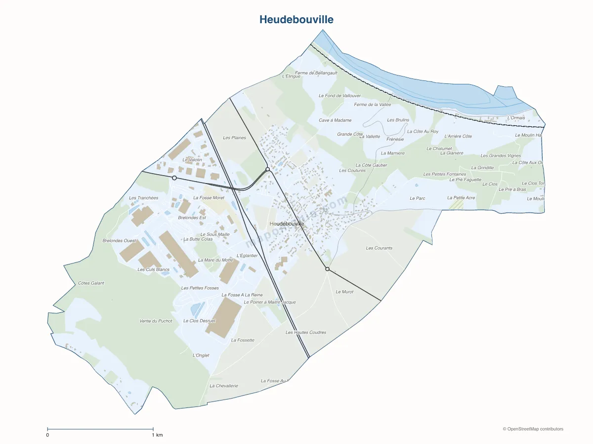 Carte de Heudebouville à personnaliser