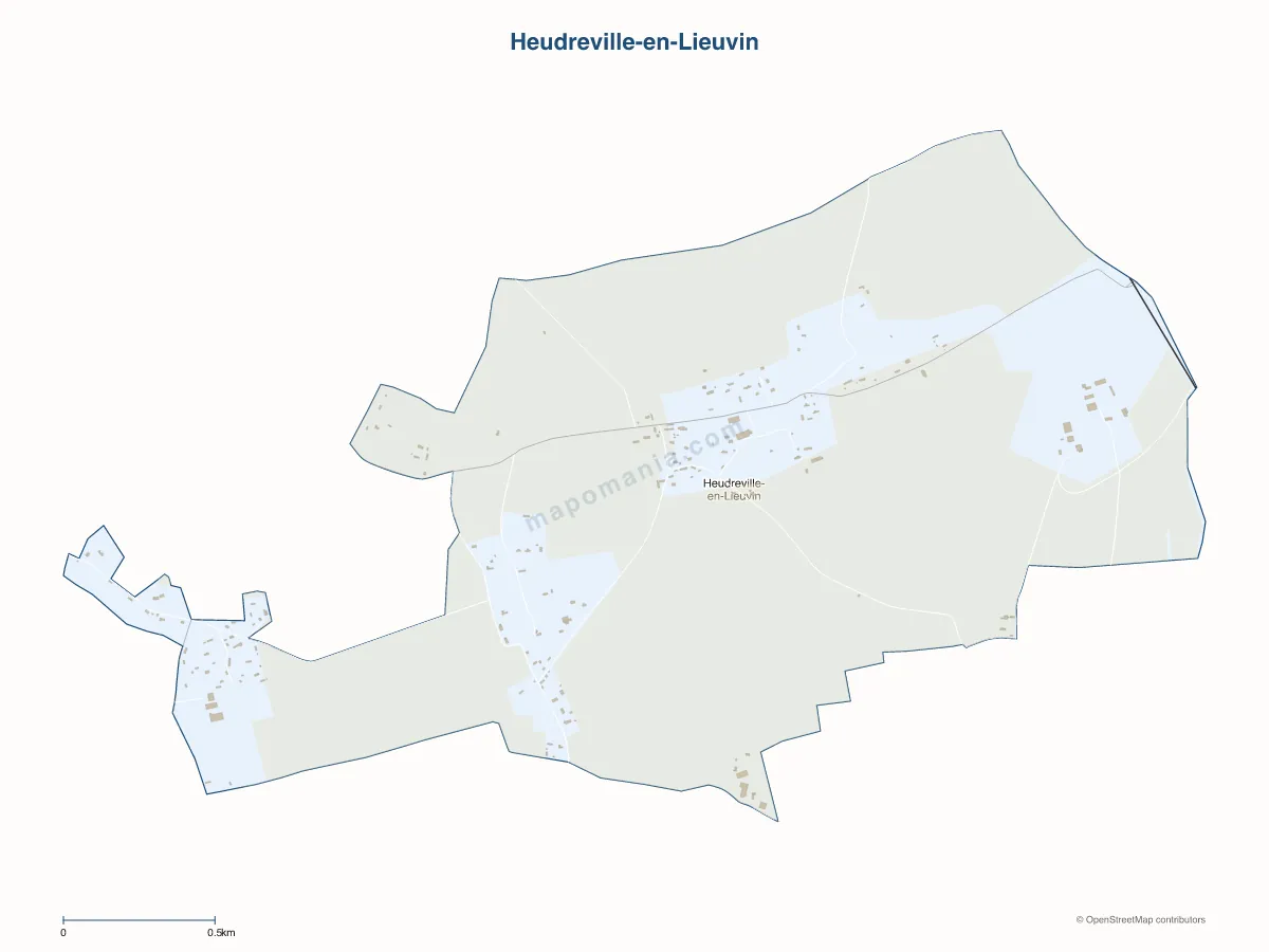 Carte de Heudreville-en-Lieuvin à personnaliser