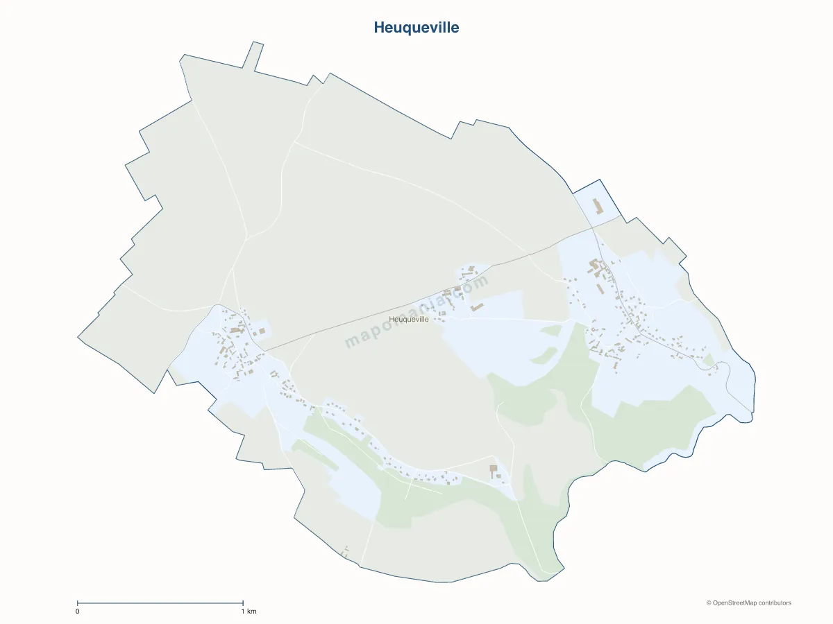 Carte de Heuqueville à personnaliser