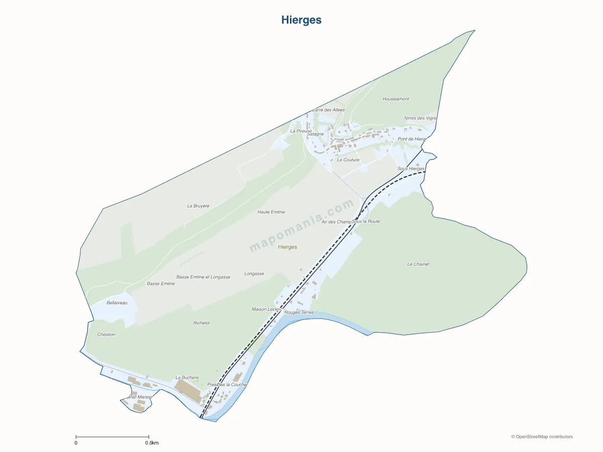 Carte de Hierges à personnaliser