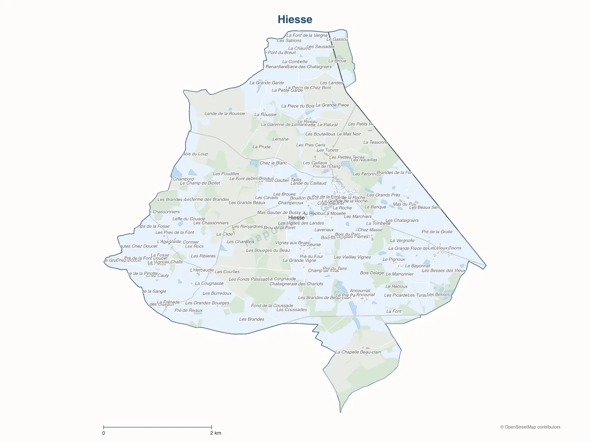 Carte de Hiesse à personnaliser