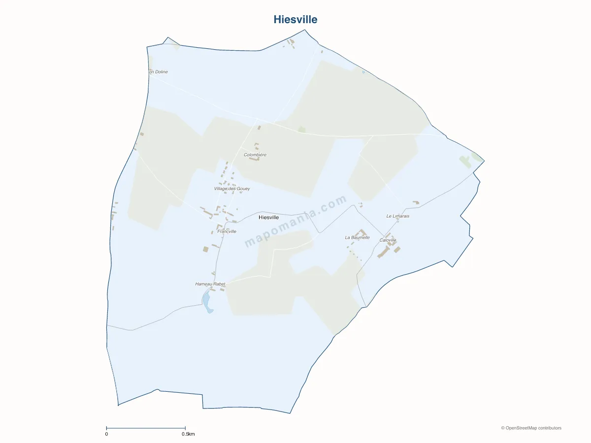 Carte de Hiesville à personnaliser