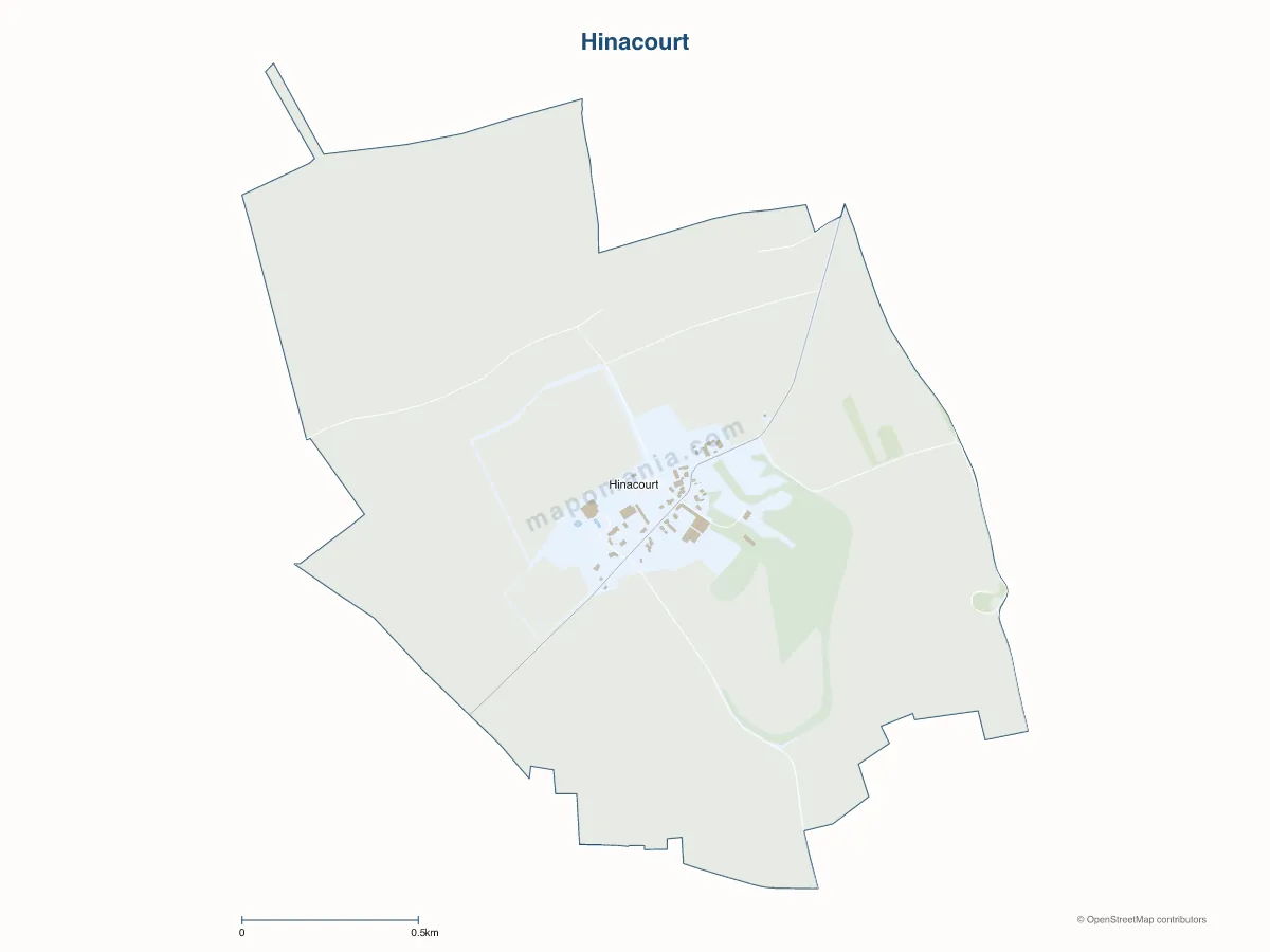 Carte de Hinacourt à personnaliser