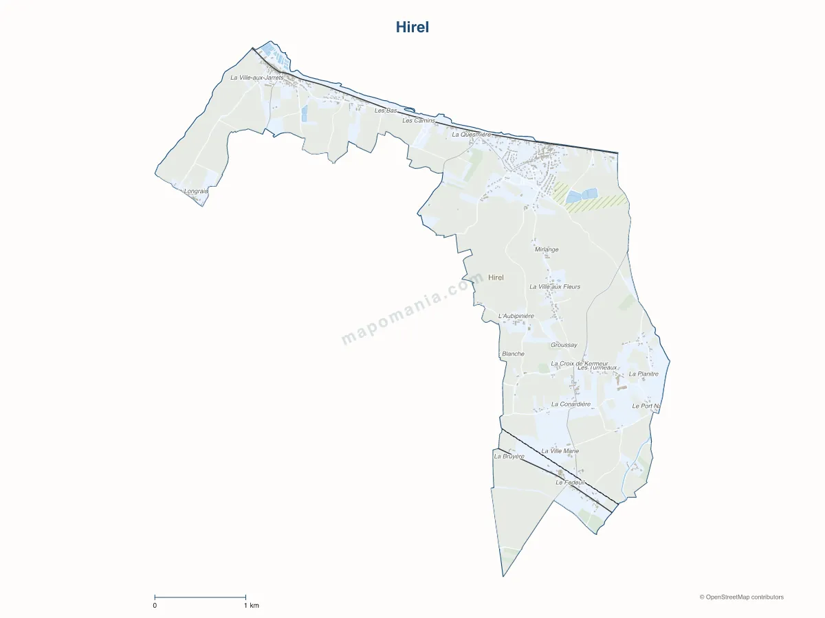 Carte de Hirel à personnaliser