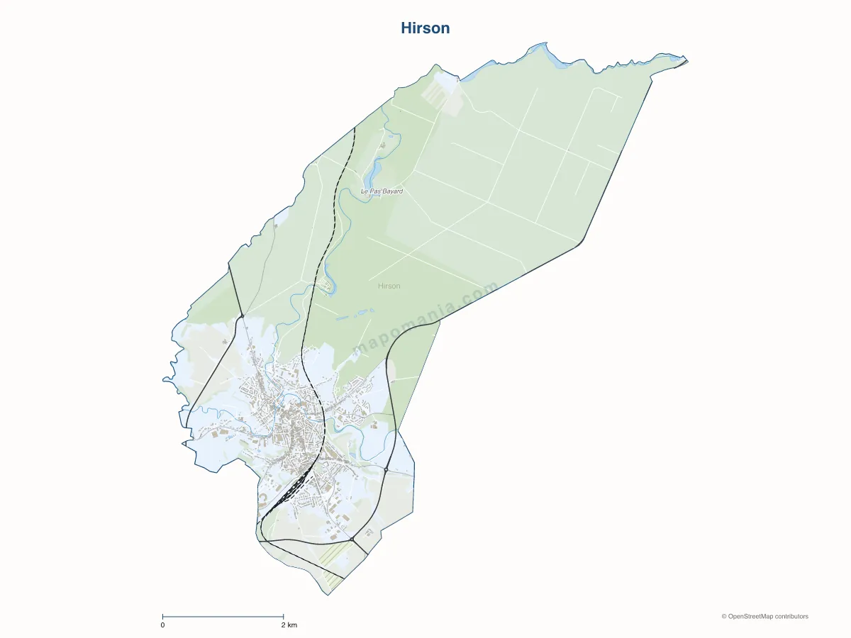 Carte de Hirson à personnaliser