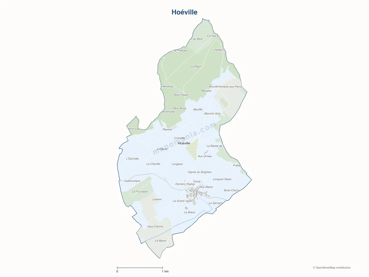 Carte de Hoéville à personnaliser