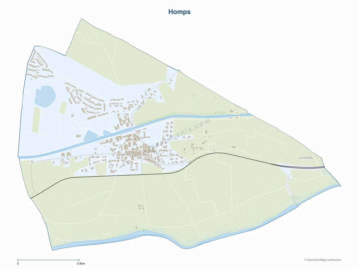 Carte de Homps à personnaliser
