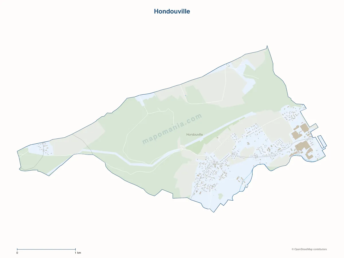 Carte de Hondouville à personnaliser