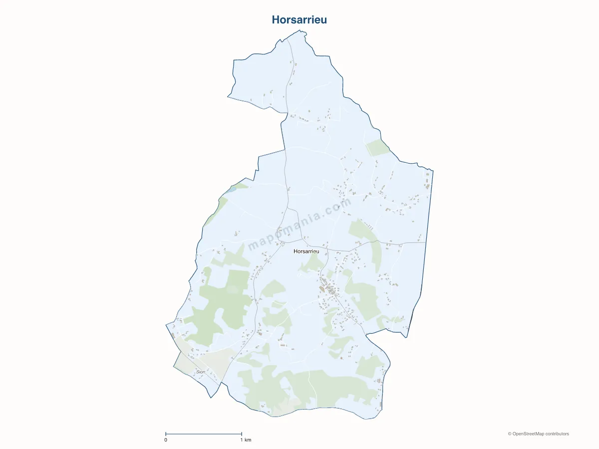 Carte de Horsarrieu à personnaliser