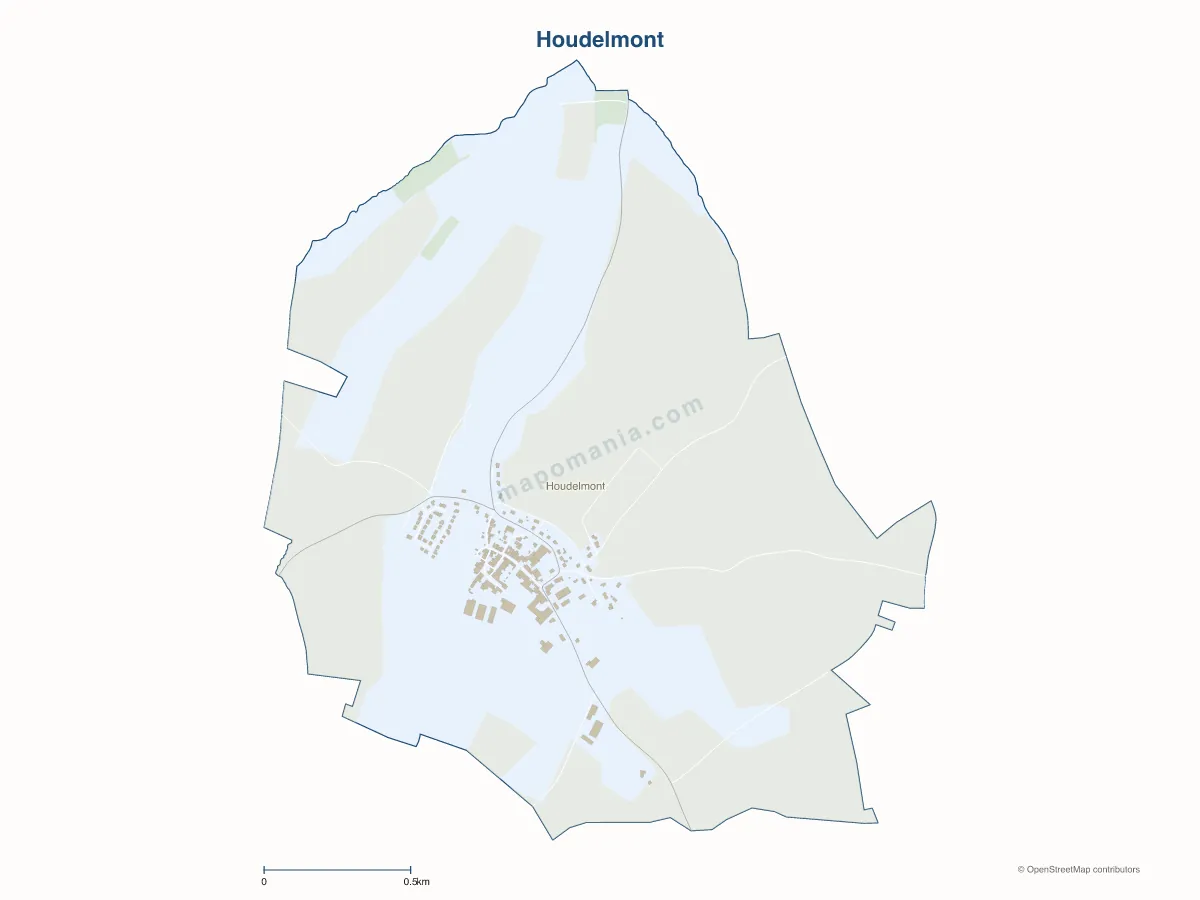 Carte de Houdelmont à personnaliser