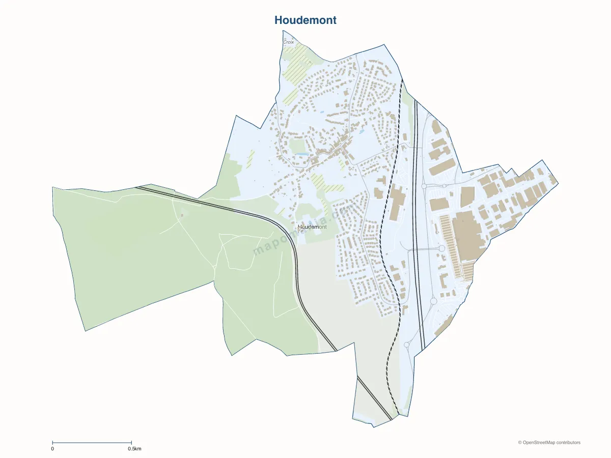 Carte de Houdemont à personnaliser