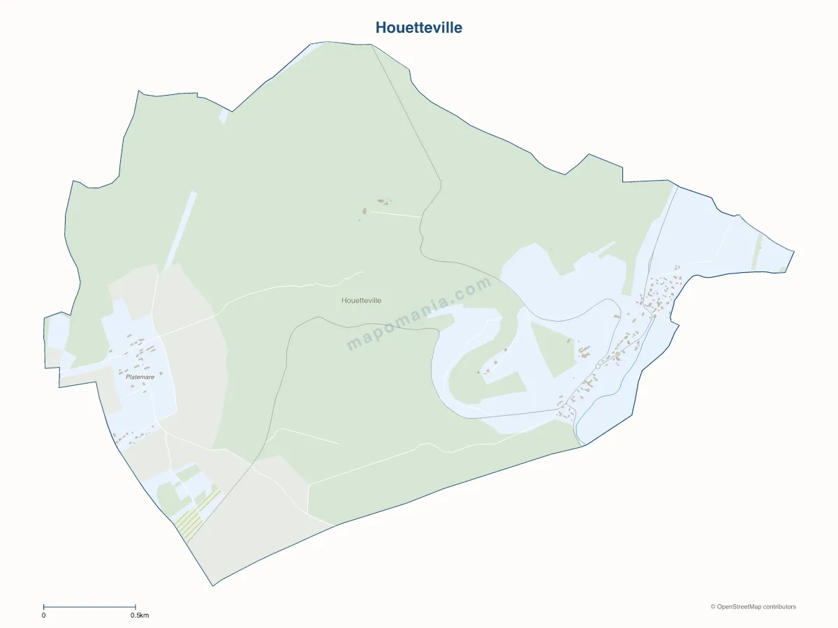 Carte de Houetteville à personnaliser