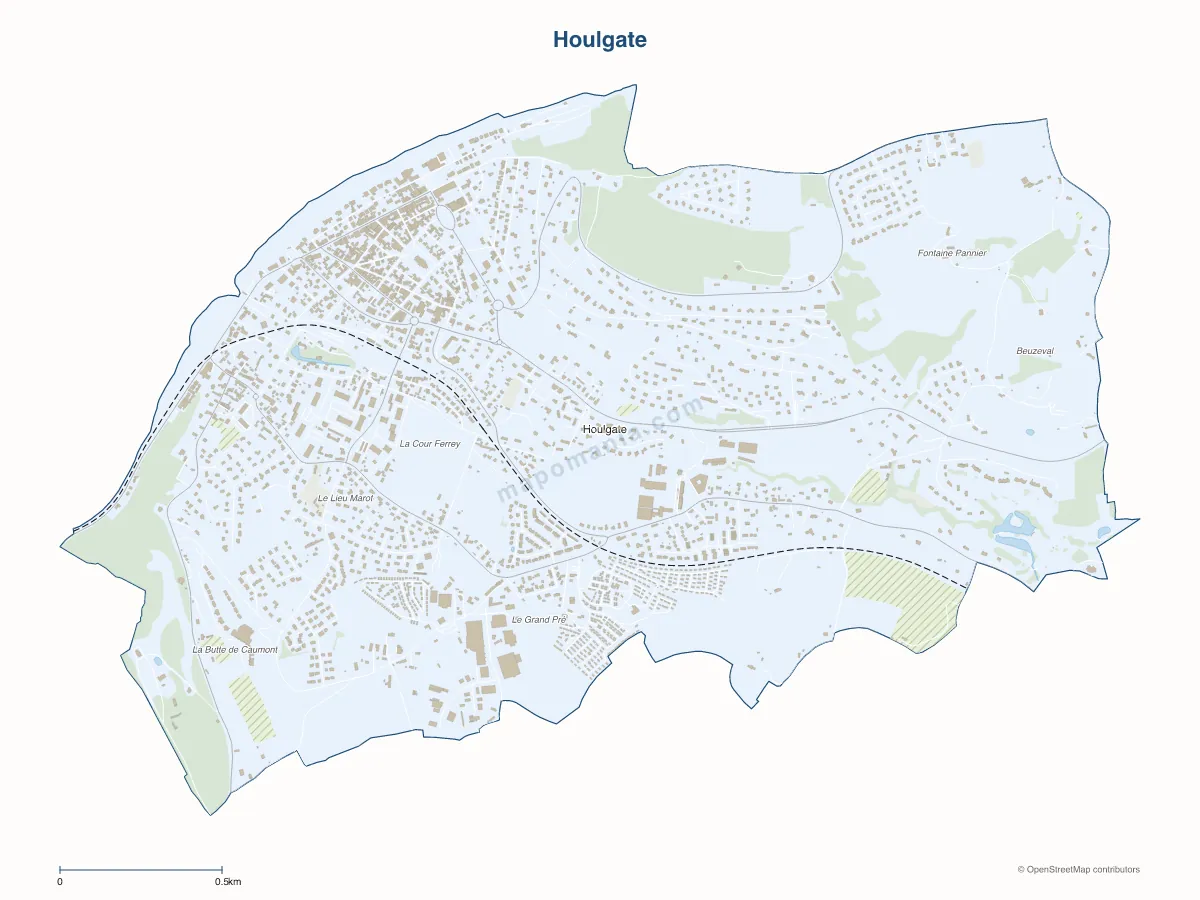 Carte de Houlgate à personnaliser