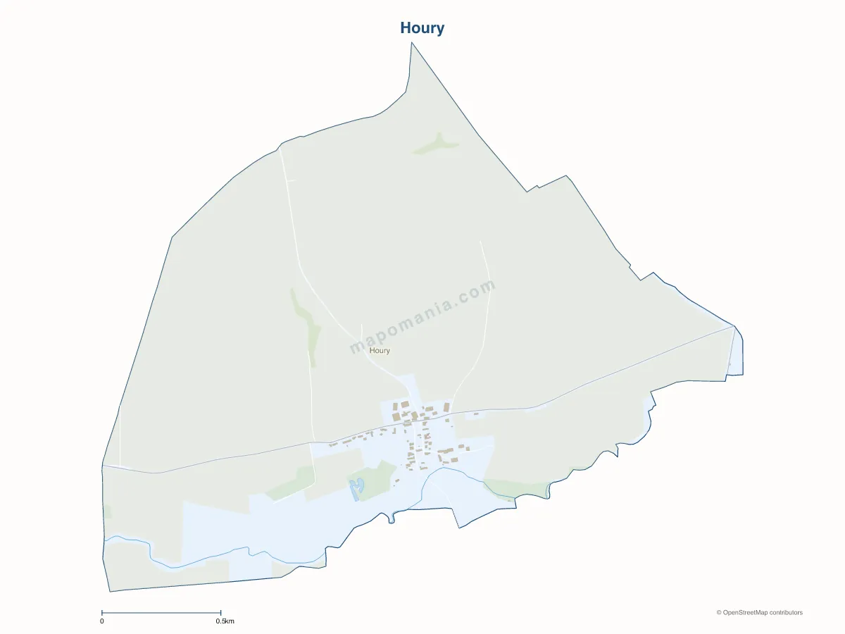 Carte de Houry à personnaliser