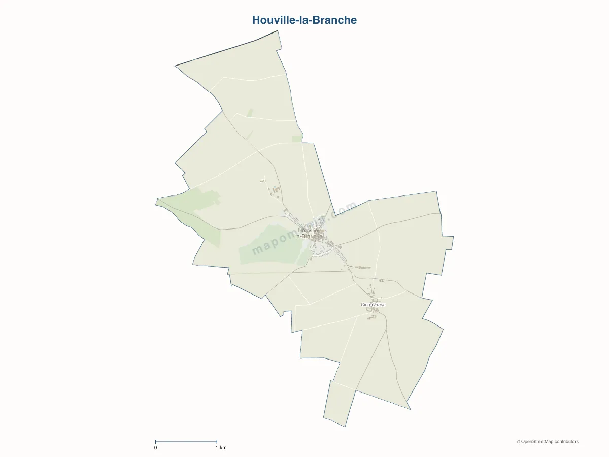 Carte de Houville-la-Branche à personnaliser