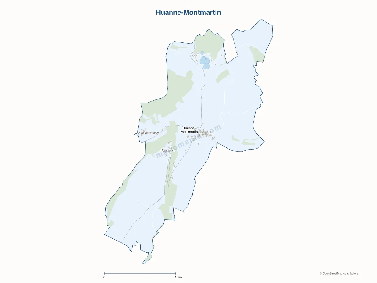 Carte de Huanne-Montmartin à personnaliser
