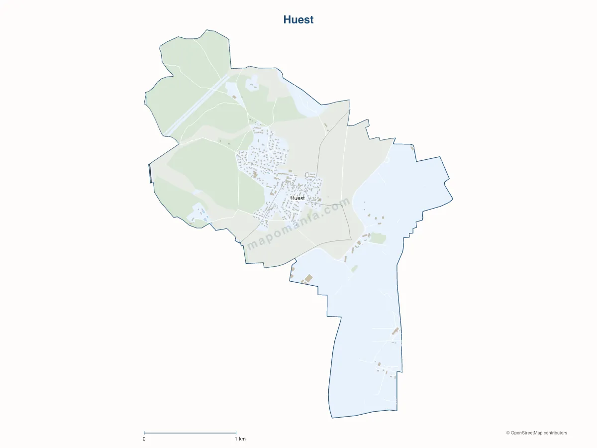 Carte de Huest à personnaliser